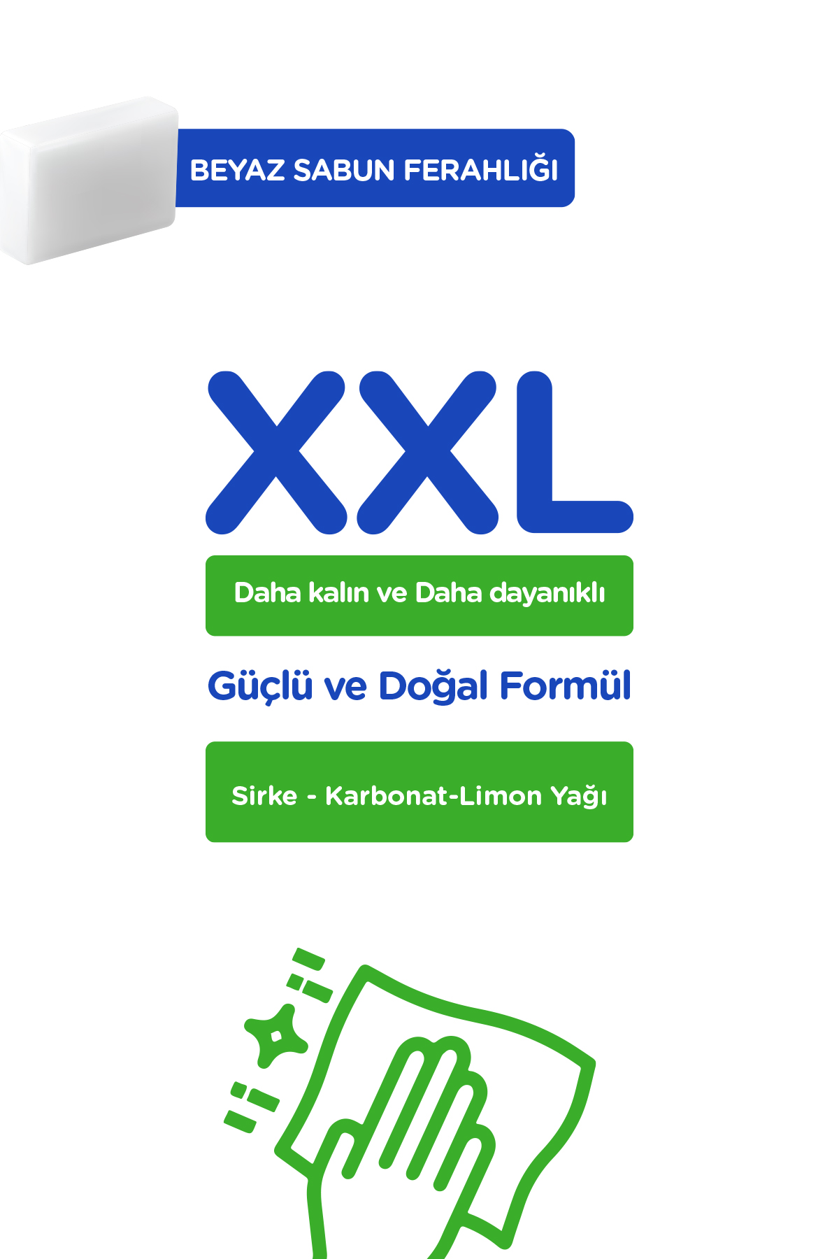 Giggles XXL İz Bırakmayan Yüzey Temizlik Havlusu - (Beyaz Sabun Ferahlığı) 300 Yaprak